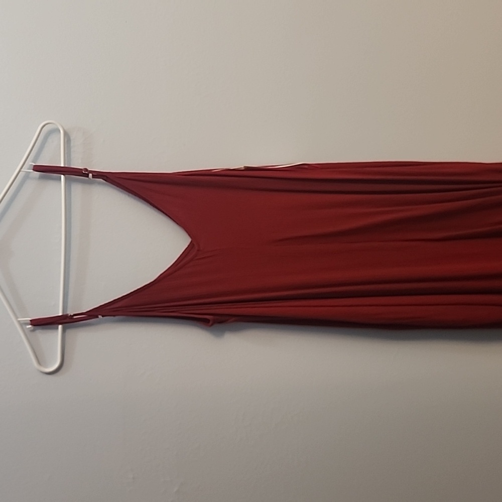 Red maxi dress